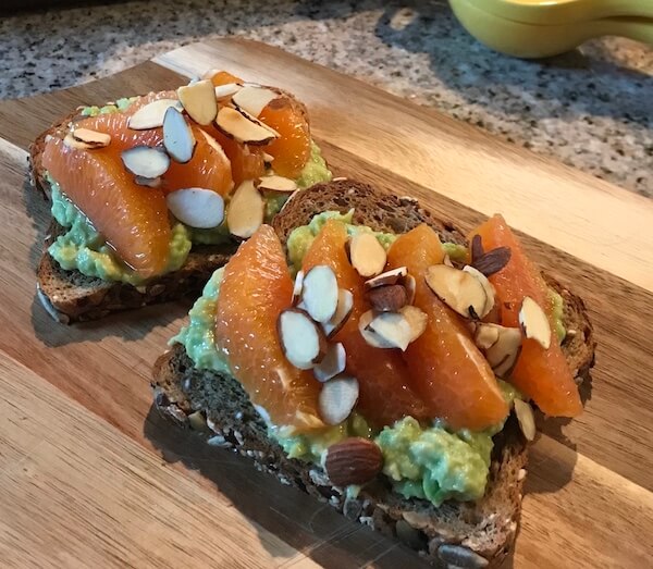 Orange Almond Avocado Toast
