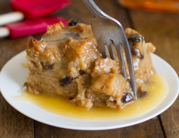 Bread Pudding With Hot Butter Rum Sauce